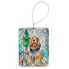 Otterhound Christmas Porcelain Ornament Christmas Tree Hanging Decorations for Home Christmas Holiday, Rectangle, Gift, Multicolor