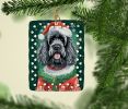 Portuguese Water Dog Christmas Porcelain Ornament Christmas Tree Hanging Decorations for Home Christmas Holiday, Rectangle, Gift, Multicolor