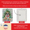 Saint Bernard Christmas Porcelain Ornament Christmas Tree Hanging Decorations for Home Christmas Holiday, Rectangle, Gift, Multicolor