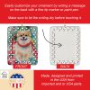 Pomeranian Christmas Porcelain Ornament Christmas Tree Hanging Decorations for Home Christmas Holiday, Rectangle, Gift, Multicolor