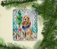 Otterhound Christmas Porcelain Ornament Christmas Tree Hanging Decorations for Home Christmas Holiday, Rectangle, Gift, Multicolor