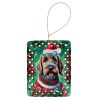 Wirehaired Pointing Griffon Christmas Porcelain Ornament Christmas Tree Hanging Decorations for Home Christmas Holiday, Rectangle, Gift, Multicolor