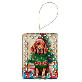 Vizsla Christmas Porcelain Ornament Christmas Tree Hanging Decorations for Home Christmas Holiday, Rectangle, Gift, Multicolor (Default: Default)