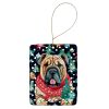 Shar Pei Christmas Porcelain Ornament Christmas Tree Hanging Decorations for Home Christmas Holiday, Rectangle, Gift, Multicolor