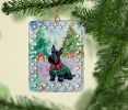 Scottish Terrier Christmas Porcelain Ornament Christmas Tree Hanging Decorations for Home Christmas Holiday, Rectangle, Gift, Multicolor
