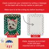 Westie Christmas Porcelain Ornament Christmas Tree Hanging Decorations for Home Christmas Holiday, Rectangle, Gift, Multicolor