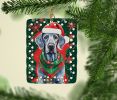 Weimaraner Christmas Porcelain Ornament Christmas Tree Hanging Decorations for Home Christmas Holiday, Rectangle, Gift, Multicolor