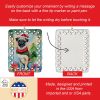 Pug Christmas Porcelain Ornament Christmas Tree Hanging Decorations for Home Christmas Holiday, Rectangle, Gift, Multicolor
