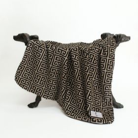 Obsidian Dog Blanket (Color: Black& Tan, size: SM)