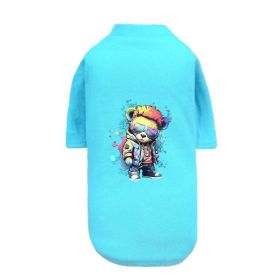Punk Brats Dog Tee (Color: Teal, size: LG)