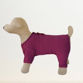 Sweet Dreams Dog Pajamas (Color: Striped Purple, size: LG)