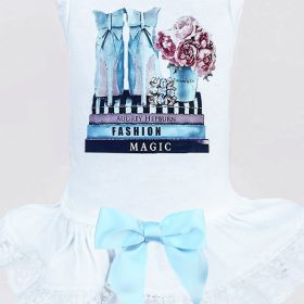 Hugs x Kisses Dog Dress (Color: White, size: SM)