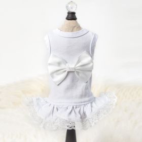 Ballerina Dog Dress Collection (Color: White, size: MD)