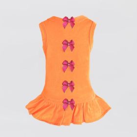 Summer Dreams Dog Dress (Color: Orange, size: SM)