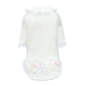Lil Lamb Dog Sweater (Color: Ivory, size: XXS)