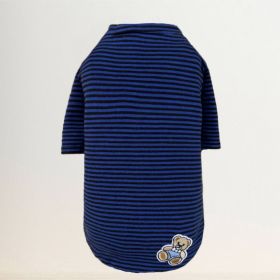 Striped Baby Beer Dog Tee (Color: Striped Navy, size: XXS)