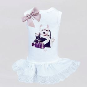 Out n About Dog Dress (Color: White, size: XXS)
