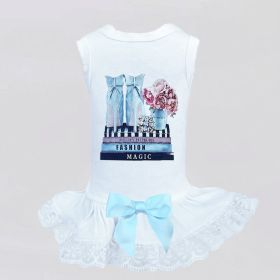 Fashionista Dog Dress (Color: White, size: XS)