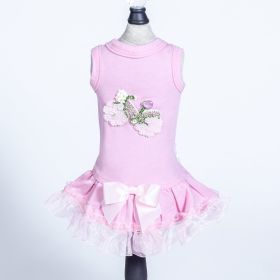 Bicycle Dog Dress (Color: Pink, size: XS)